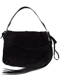 Черная замшевая сумка через плечо от Ann Demeulemeester