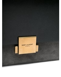 Черная замшевая сумка через плечо от Saint Laurent