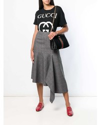 Черная замшевая сумка через плечо от Gucci