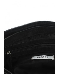 Черная замшевая сумка через плечо от Pieces