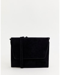 Черная замшевая сумка через плечо от Pull&Bear