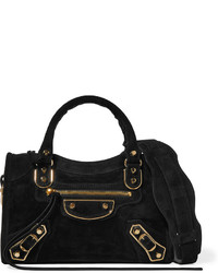 Женская черная замшевая сумка от Balenciaga