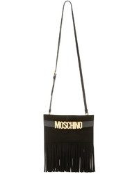 Женская черная замшевая сумка от Moschino