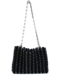 Женская черная замшевая сумка от Paco Rabanne
