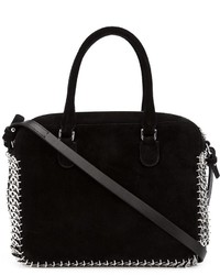 Женская черная замшевая сумка от Paco Rabanne
