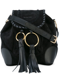 Женская черная замшевая сумка от See by Chloe
