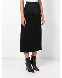 Черная замшевая юбка-карандаш от Yves Saint Laurent Vintage