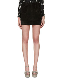 Черная замшевая юбка от Saint Laurent