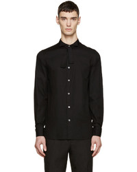 Мужская черная классическая рубашка в вертикальную полоску от Ann Demeulemeester