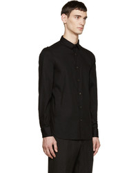 Мужская черная классическая рубашка в вертикальную полоску от Ann Demeulemeester