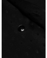 Женская черная классическая рубашка с вышивкой от Saint Laurent