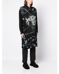Мужская черная классическая рубашка с принтом от Yohji Yamamoto
