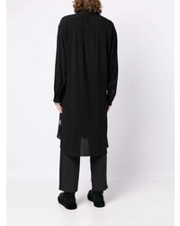 Мужская черная классическая рубашка с принтом от Yohji Yamamoto