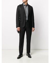 Мужская черная классическая рубашка с принтом от Salvatore Ferragamo