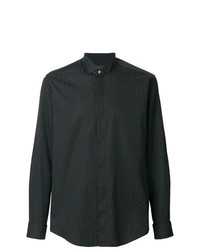 Мужская черная классическая рубашка с принтом от Pal Zileri