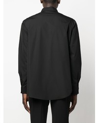 Мужская черная классическая рубашка с принтом от Moschino