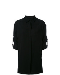 Женская черная классическая рубашка с украшением от Alexandre Vauthier