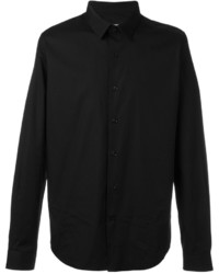 Мужская черная классическая рубашка от AMI Alexandre Mattiussi