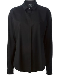Женская черная классическая рубашка от Anthony Vaccarello