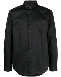 Мужская черная классическая рубашка от Armani Exchange