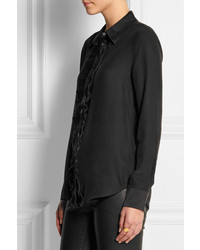 Женская черная классическая рубашка от Equipment