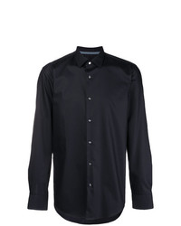 Мужская черная классическая рубашка от BOSS HUGO BOSS
