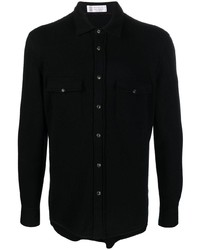 Мужская черная классическая рубашка от Brunello Cucinelli