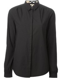 Женская черная классическая рубашка от Burberry