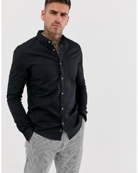 Мужская черная классическая рубашка от Burton Menswear