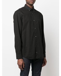 Мужская черная классическая рубашка от Dondup