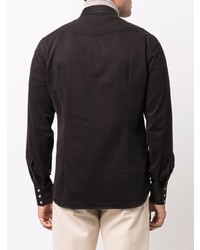 Мужская черная классическая рубашка от Lardini