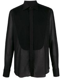 Мужская черная классическая рубашка от Canali