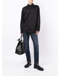 Мужская черная классическая рубашка от Armani Exchange