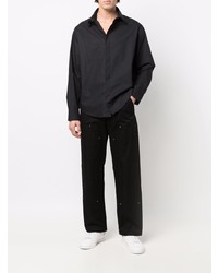 Мужская черная классическая рубашка от 424