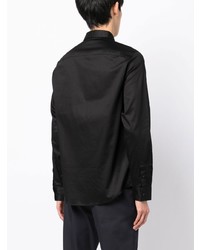 Мужская черная классическая рубашка от Armani Exchange