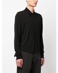 Мужская черная классическая рубашка от MM6 MAISON MARGIELA