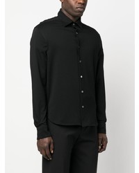 Мужская черная классическая рубашка от Zegna