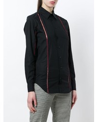 Женская черная классическая рубашка от Yang Li