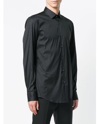 Мужская черная классическая рубашка от BOSS HUGO BOSS