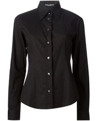 Женская черная классическая рубашка от Dolce & Gabbana