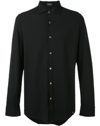 Мужская черная классическая рубашка от Drumohr