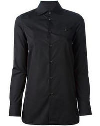 Женская черная классическая рубашка от Dsquared2