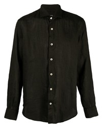 Мужская черная классическая рубашка от Eleventy