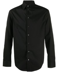 Мужская черная классическая рубашка от Emporio Armani