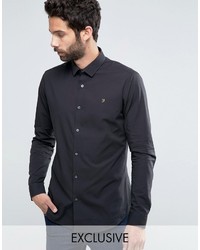 Мужская черная классическая рубашка от Farah