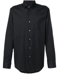 Мужская черная классическая рубашка от Hugo Boss
