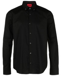 Мужская черная классическая рубашка от Hugo