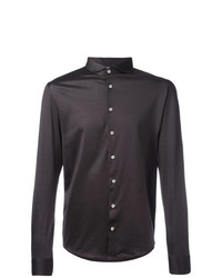Мужская черная классическая рубашка от La Fileria For D'aniello