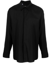 Мужская черная классическая рубашка от MSGM