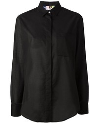 Женская черная классическая рубашка от MSGM